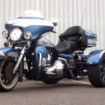 Casarva HD Ultra FLHTCUI IRS belt drive trike with reverse, raked front forks and dual stainless exhausts plus more!