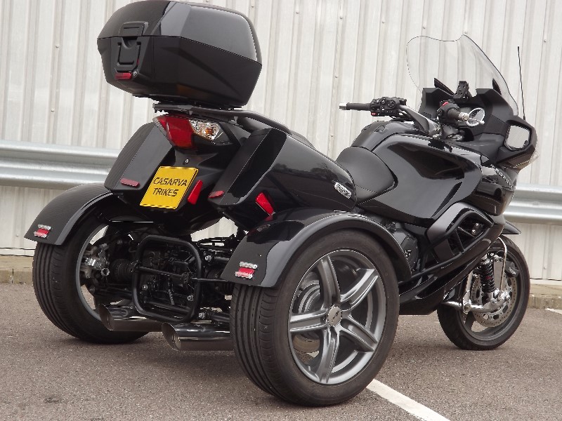 Trike For Sale: Casarva Triumph Trophy 1220 SE shaft drive trike with reverse and leading link forks