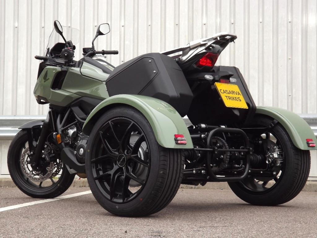 Casarva Honda NC750X DCT trike with reverse and throttle moved to left with left hand rear brake lever