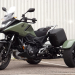 Casarva Honda NC750X DCT trike with reverse and throttle moved to left with left hand rear brake lever