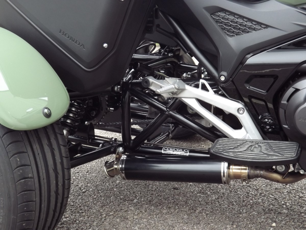 Casarva Honda NC750X DCT trike with reverse and throttle moved to left with left hand rear brake lever