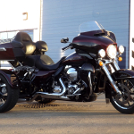 Casarva Harley Davidson Ultra Limited FLHTKL IRS Belt Drive Ttrike with Raked Front Forks for easy steering, Reverse Gearbox, Casarva Stainless Dual Exhausts, Casarva Mirror Polished Stainless Steel Bull Bars
