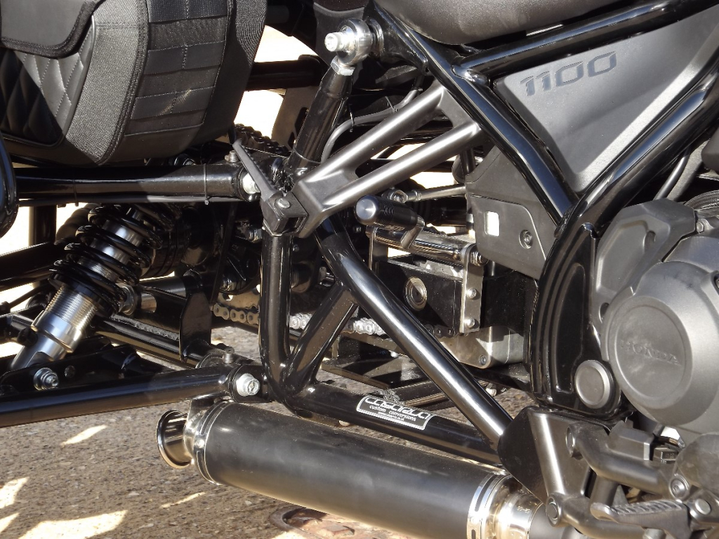 Casarva Honda CMX1100 Rebel DCT independent rear suspension trike with automatic gearbox, Casarva reverse gearbox, Puig batwing screen, Hepco & Becker top case and rack, SW-Motech panniers, stainless exhsust system, Y Spoke alloy wheels.