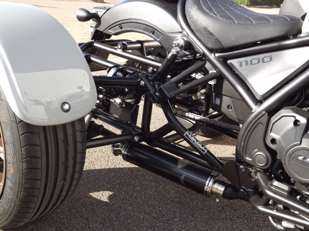 Casarva Honda CMX1100 Rebel DCT automatic gearbox chain drive independent rear suspension trike